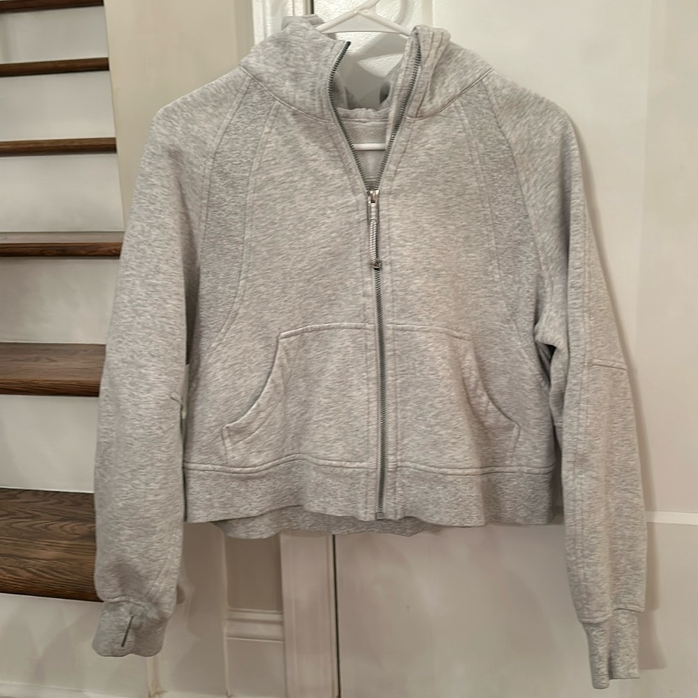Lululemon Full Zip Gray Scuba Jacket